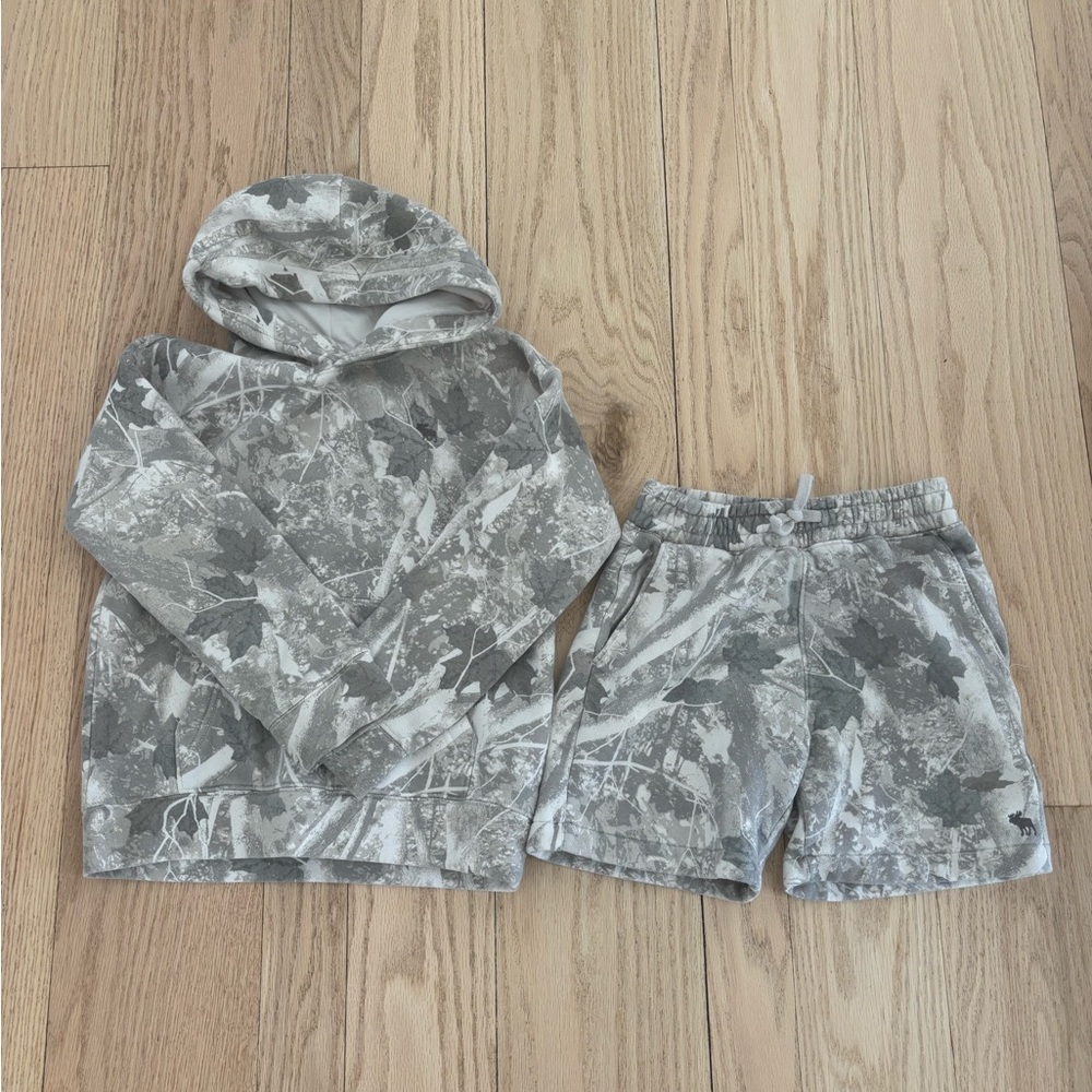 Abercrombie Camouflage Hoodie and Shorts Set